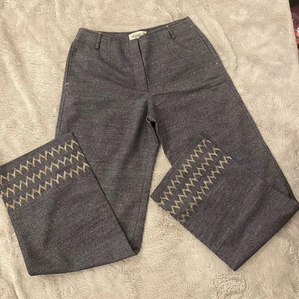 Missoni Sport wool/ cotton straight leg pants, size 44(XL)